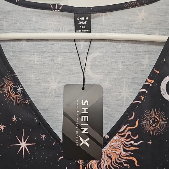 Sun and Moon Print Tee - Black Celestial - Picture 3 of 11